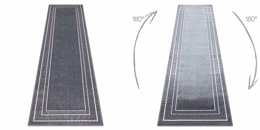 RugsX Allure Geometric Modern Runner in Grey, W/D: 70 x 200 cm – 3