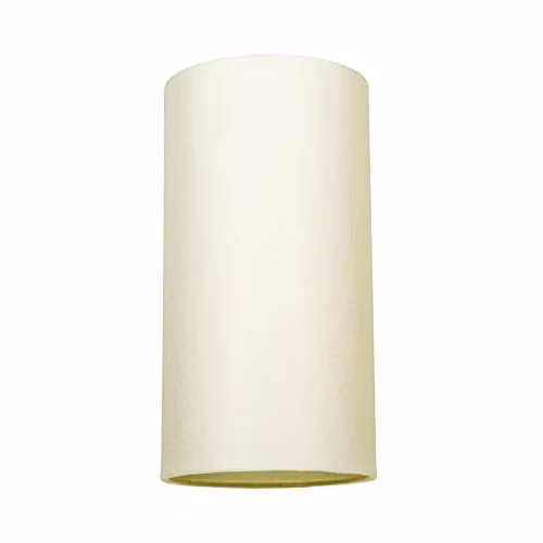 Happy Homewares Modern Cylindrical Linen Fabric Lamp Shade in Beige, Height: 25 cm – 1