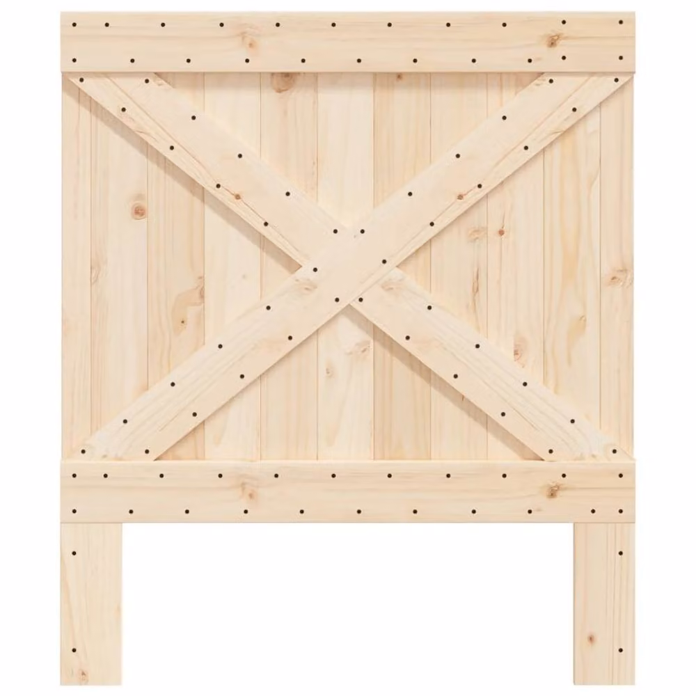 Berkfield Home Rustic Solid Wood Pine Headboard in Beige, W/H: 90 x 104 cm – 2