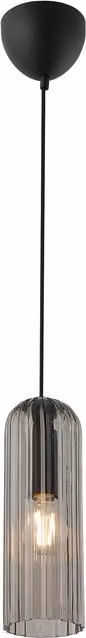Nordlux Miella Pendant Light in Black Smoked Glass with E27 Socket – 1