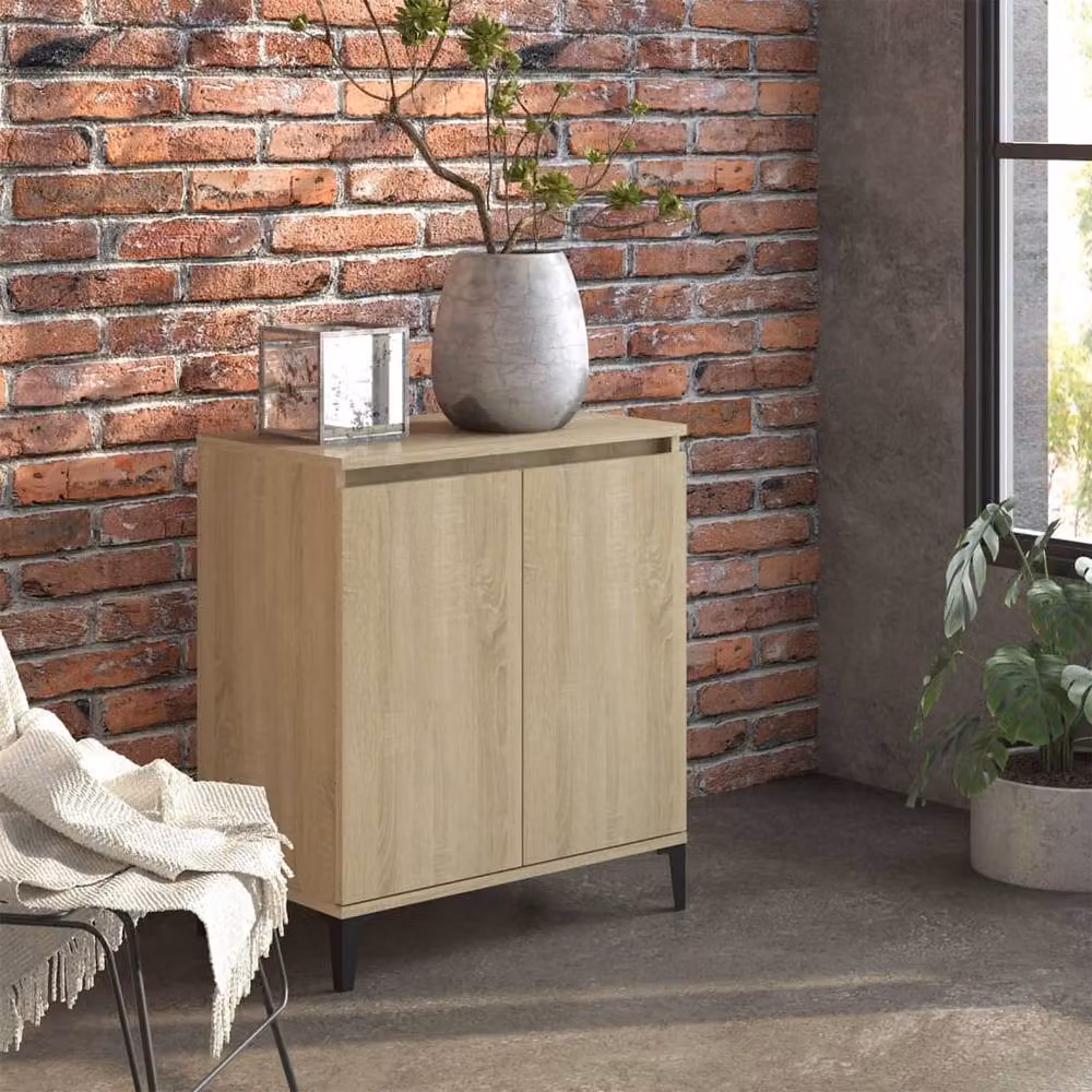 Berkfield Home Sonoma Oak Sideboard in Light Oak, W/D/H: 60 x 35 x 70 cm – 2
