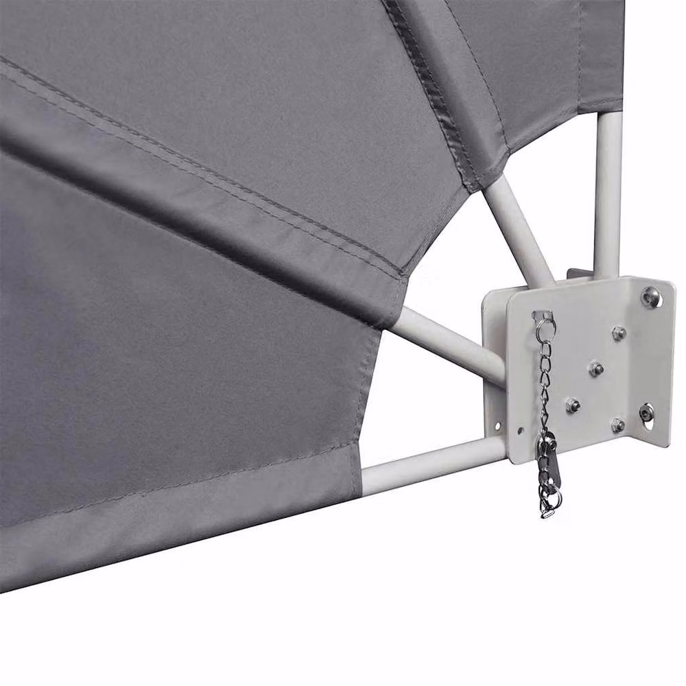Berkfield Home Collapsible Balcony Side Awning in Grey, W/H: 160 x 240 cm – 3