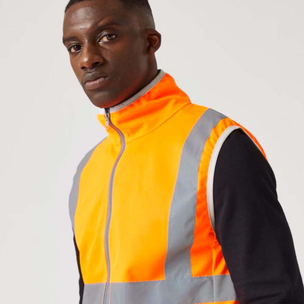 Regatta Men's Polyester Hi-vis Vest in Orange, Size: Small – 4