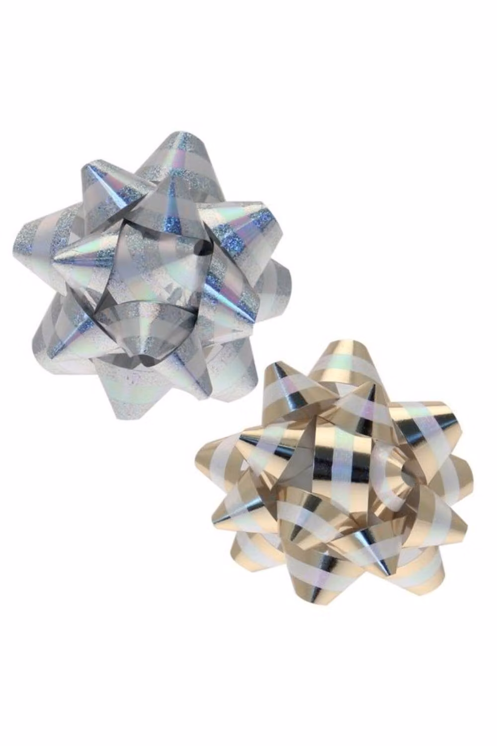 KDMD Silver and Gold Sparkle Mix Bows for Birthday and Party Decorations