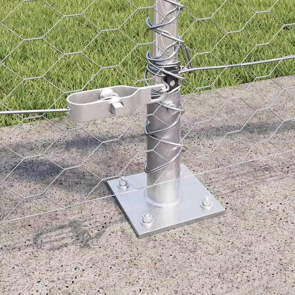 Berkfield Home Silver Galvanised Steel Hexagon Fence, 1 x 100 m – 2