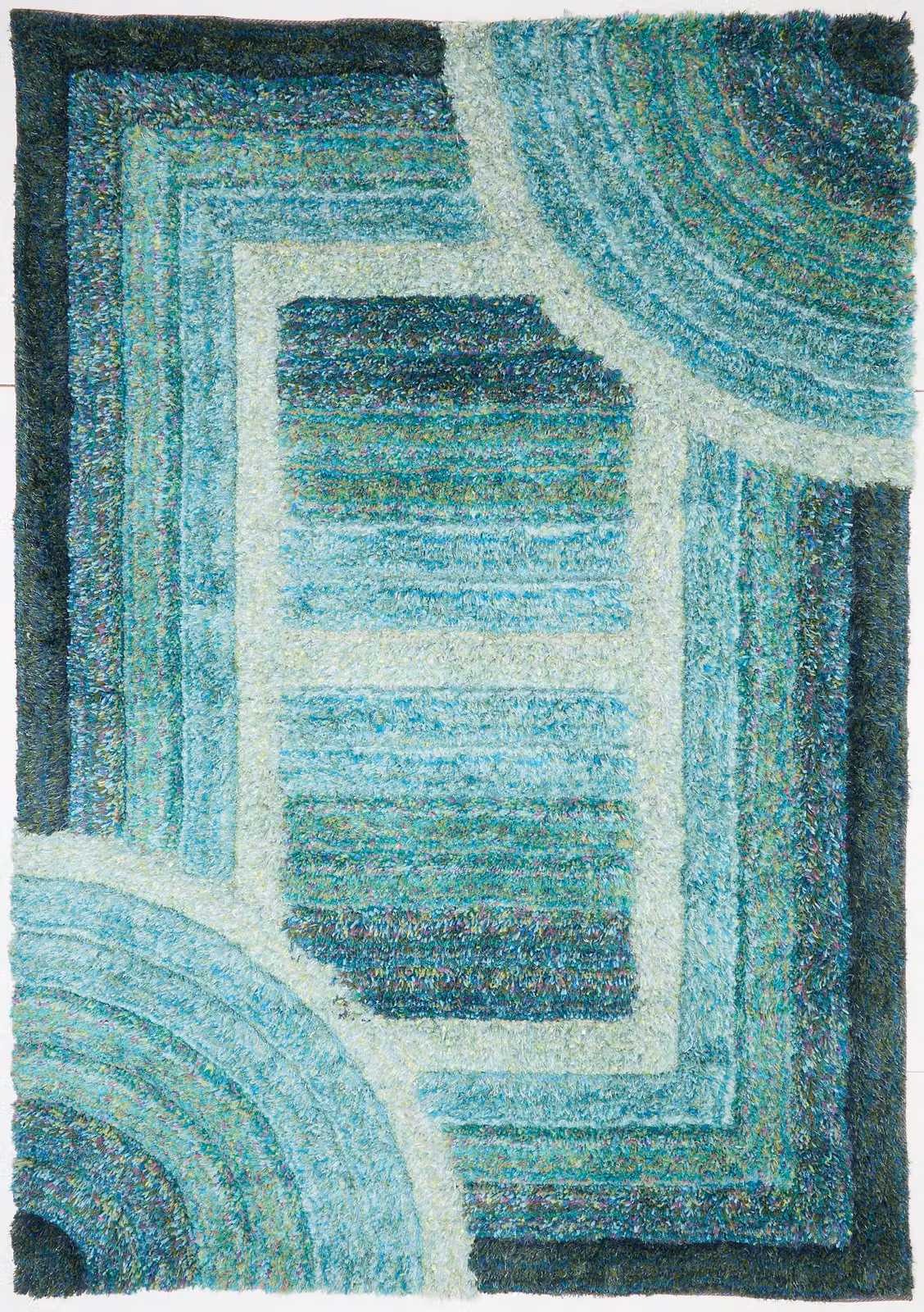 DS Living Ultra Plush Trellis 3D Shaggy Area Rug in Blue, W/D: 160 x 230 cm – 3