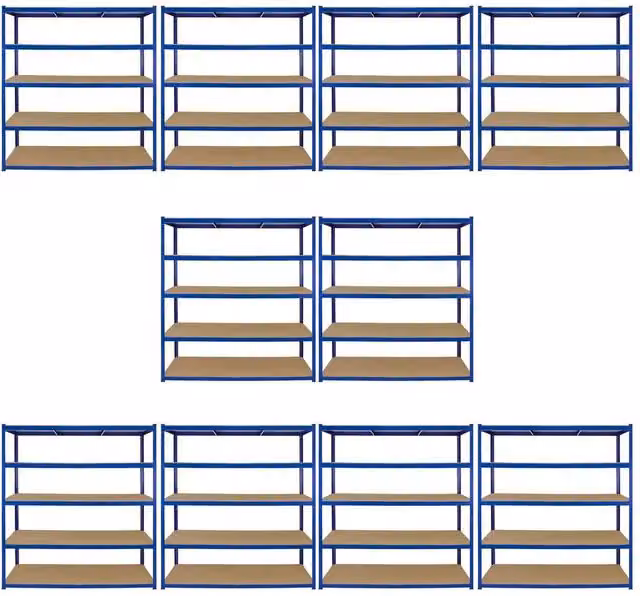 Monstershop T-Rax Freestanding Storage Shelves, Blue, W/D/H: 160 x 60 x 180 cm