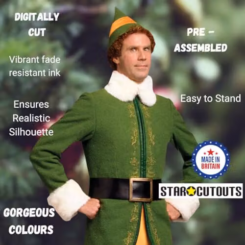 Star Cutouts SC1670 Buddy the Elf Lifesize Cardboard Cutout, Height: 188 cm – 7