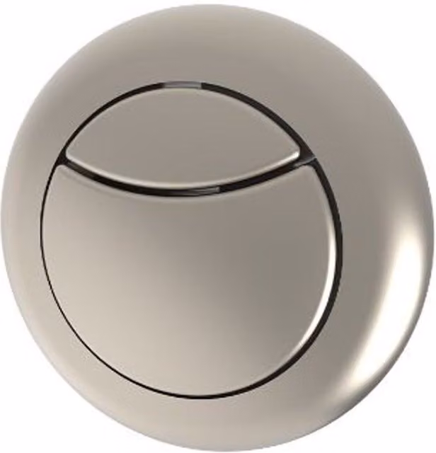 Thomas Dudley Dio Dual Flush Push Button in Brushed Nickel, Silver, 51mm