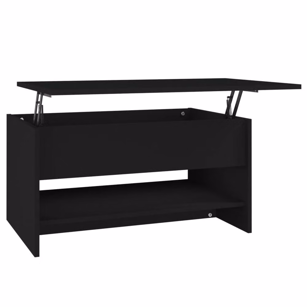 Berkfield Home Modern Black Coffee Table with Lift Mechanism, W/D/H: 80 x 50 x 40 cm – 2