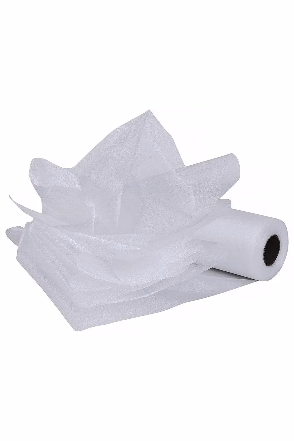 Neel Blue Organza Roll Snow Sheer Glitter Fabric for Wedding, Birthday and Valentines Day Chair Bow Sashes, White, W: 29 cm x L: 25 m