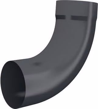 Lindab Galvanised Steel Downpipe Bend with Socket 85 - 75mm in Anthracite Grey