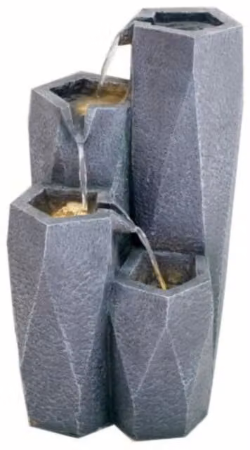 Altico Eco Elegance Falls Mains Power Cascade Water Feature in Grey