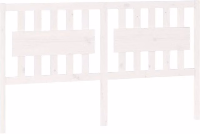 Berkfield Home White Solid Pine Wood Bed Headboard, W: 165.5 cm, D: 4 cm, H: 100 cm – 1