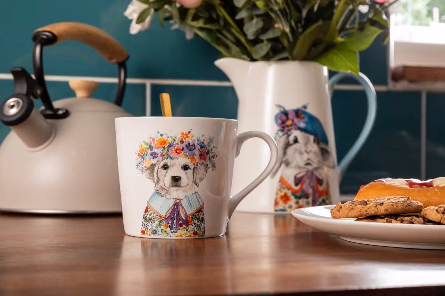Mikasa Tipperleyhill Bone China Mug, White and Multicolour, 380 ml – 4