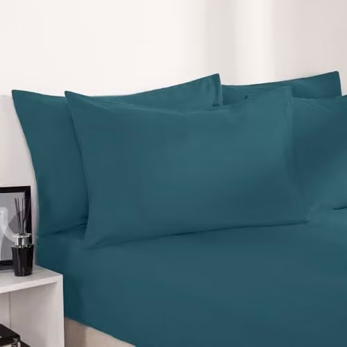 OHS 2 Pack Soft Microfibre Wrinkle Resistant Housewife Pillowcases in Petrol – 1