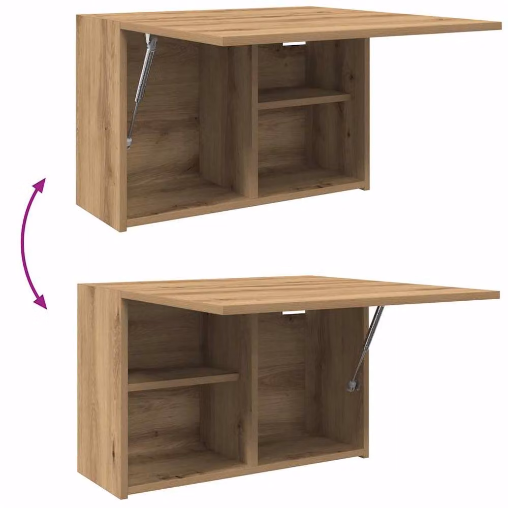 Berkfield Home Artisan Oak Decorative Bathroom Wall Cabinet in Brown, W/D/H: 60 x 25 x 40 cm – 4