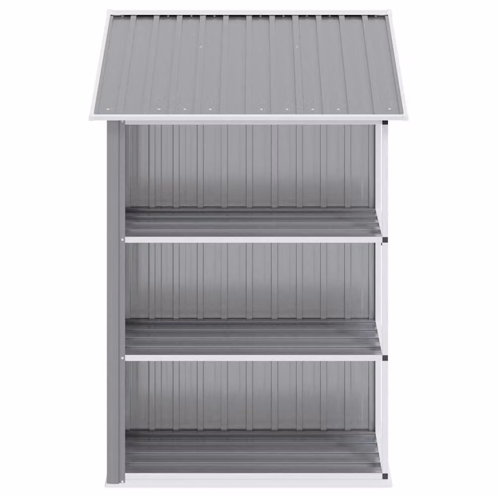 Berkfield Home Garden Shed Tall Cabinet in Grey with Shelving and Sliding Doors, W/D/H: 205 x 130 x 183 cm – 3