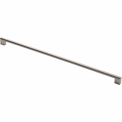 Loops Round Bar Pull Handle in Satin Stainless Steel, Silver, Fixing Centres: 608 mm