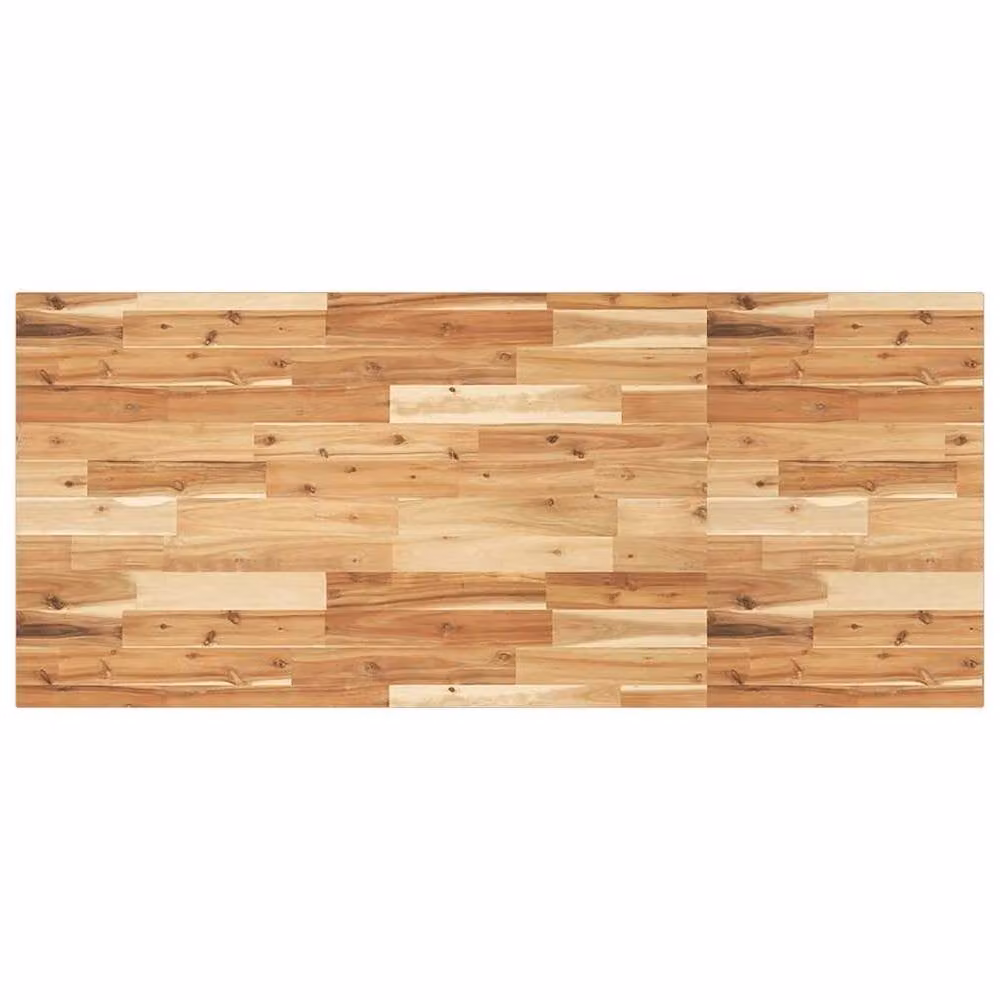 Berkfield Home Solid Wood Acacia Desk Top in Brown, W/D/H: 120 x 60 x 2 cm – 1