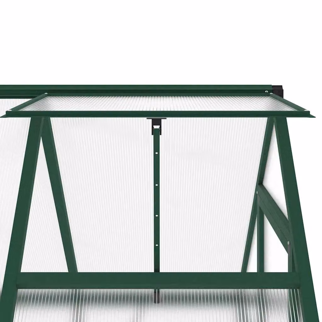 Berkfield Home Greenhouse with Base Frame in Green, Aluminium and Polycarbonate, W/D/H: 169 x 114 x 195 cm – 3