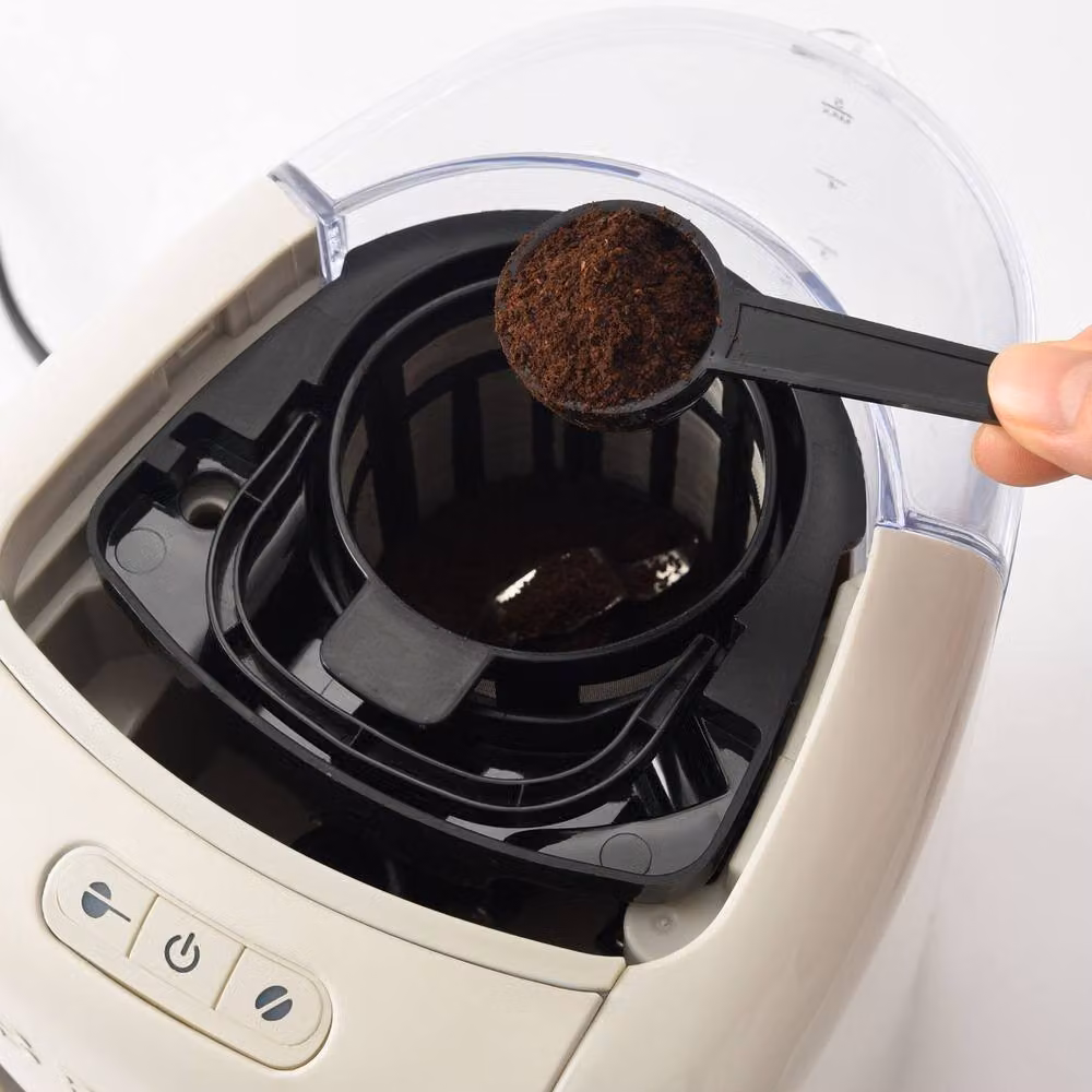 BRUNO Compact Coffee Maker with Grinder and Pre-infusion, Grey – 6