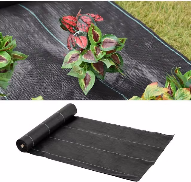 Outsunny Premium Black Weed Barrier Fabric for Ornamental Gardens and Raised Beds, 2 m