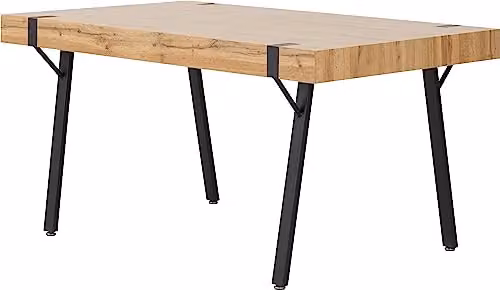 Seconique Treviso Rectangular Dining Table in Brown and Black Oak Effect, W: 150 cm, D: 90 cm, H: 76 cm – 1