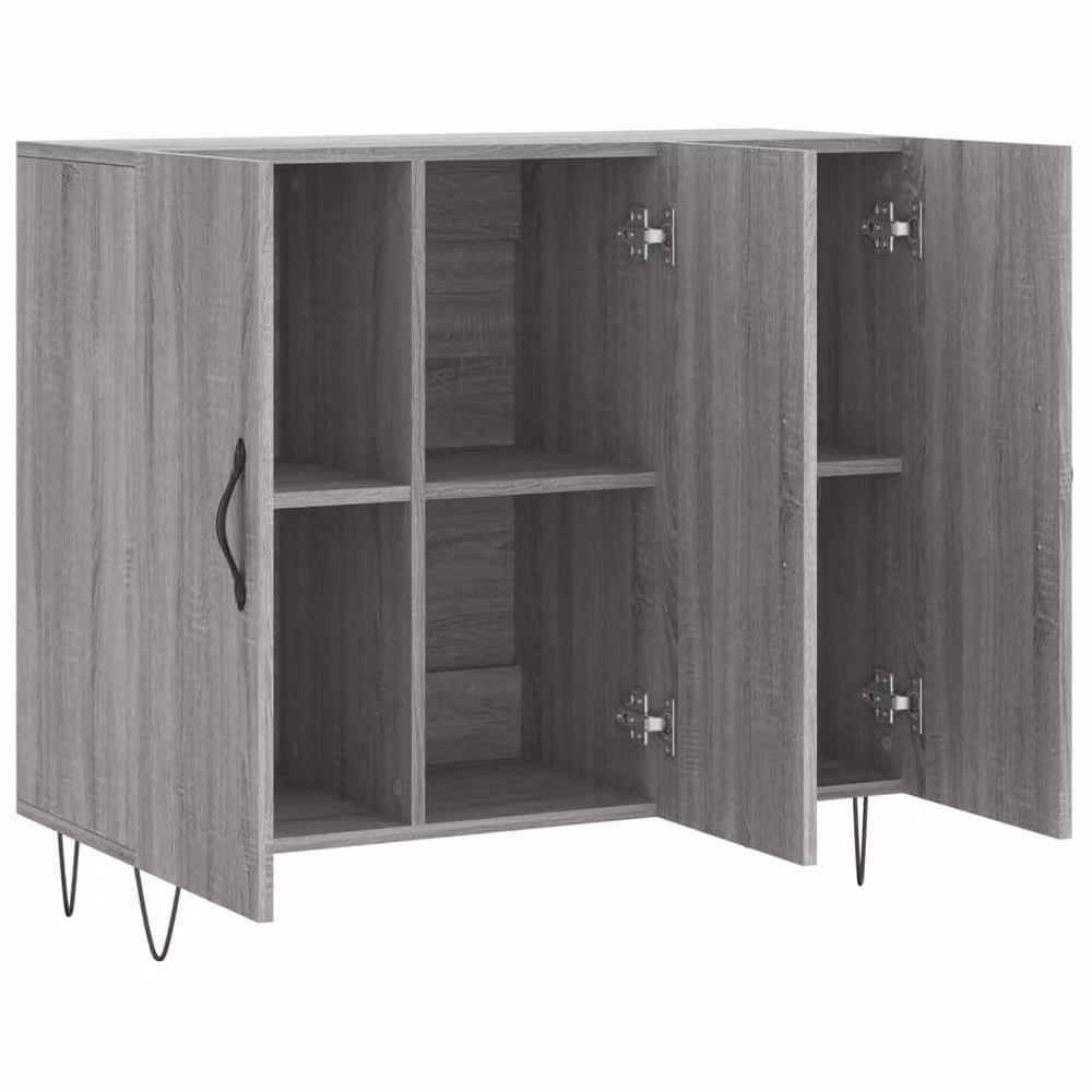 Berkfield Home Grey Sonoma Sideboard in Engineered Wood W/D/H: 90 x 34 x 80 cm – 2