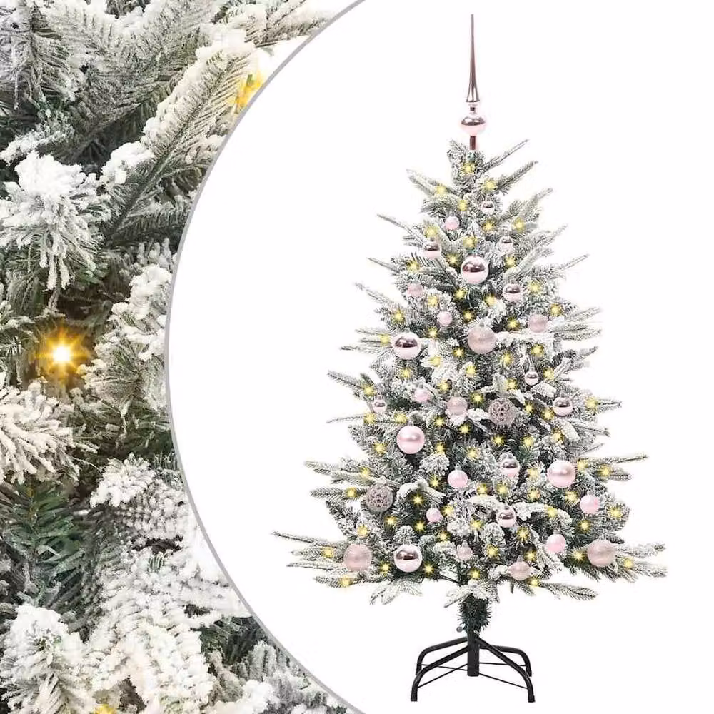 Berkfield Home Pre-lit Artificial Christmas Tree with Ball Set, Green, Height: 120 cm – 2