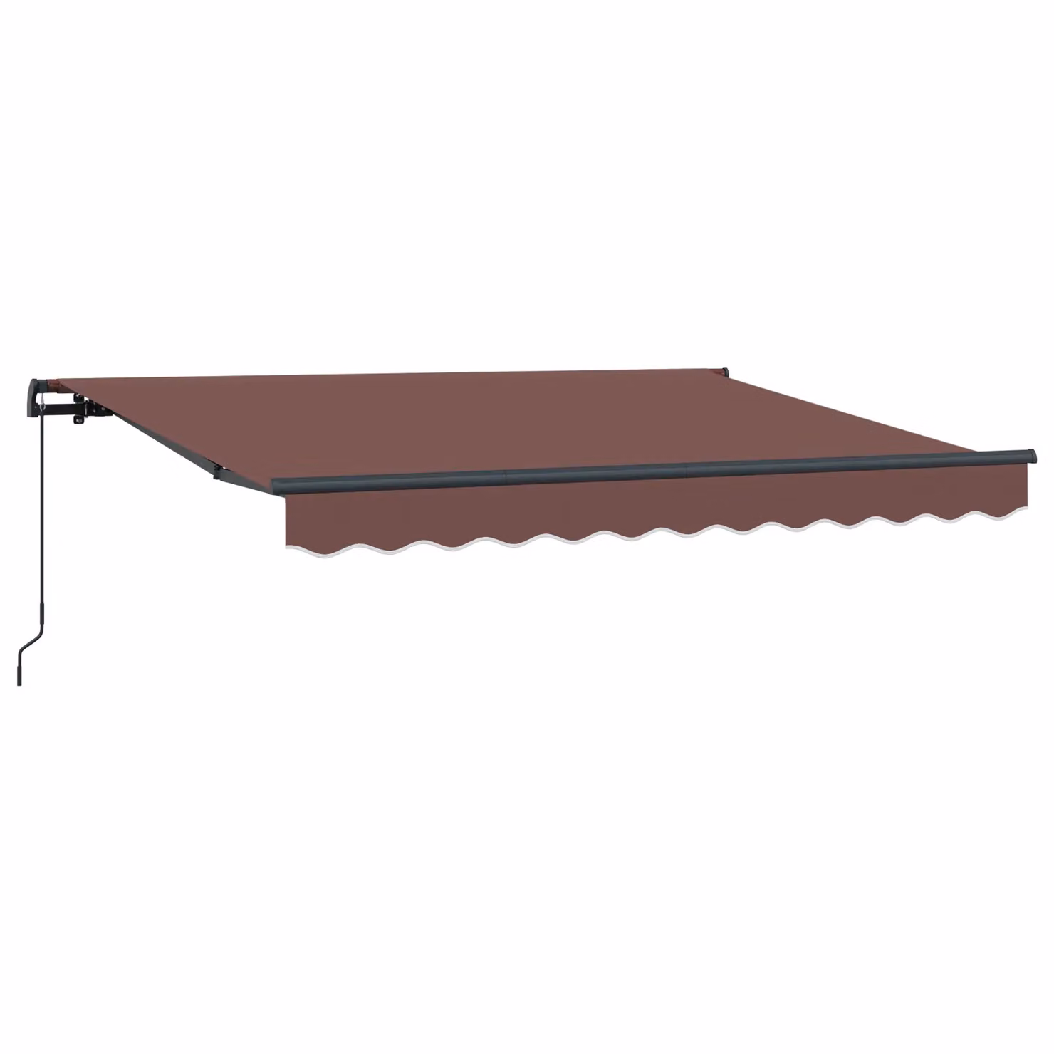 Berkfield Home Manual Retractable Wall-Mounted Folding Arm Garden Awning in Brown and Anthracite – 2