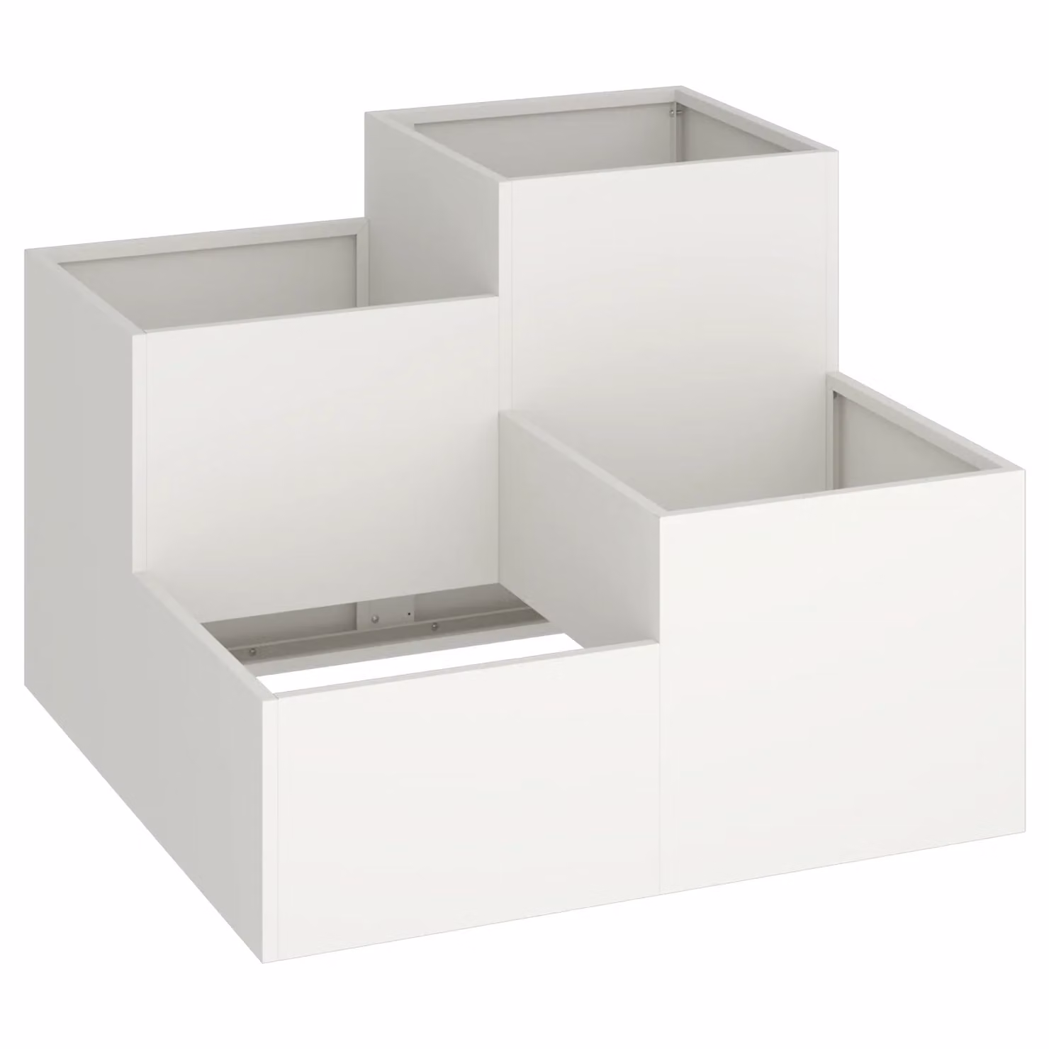 Berkfield Home White Steel Garden Planter Tub W/D/H: 80 x 80 x 60 cm – 2