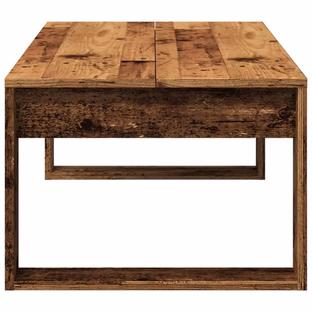 Berkfield Home Modern Rectangular Coffee Table in Brown, W/D/H: 102 x 50 x 35 cm – 3