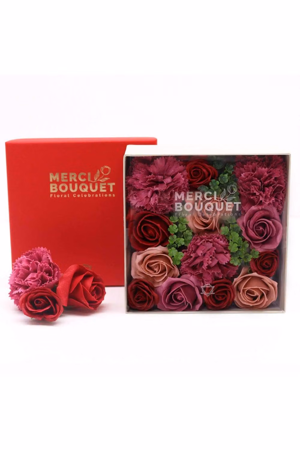 KDMD Square Box Vintage Roses Multicolour Floral Paper Tabletop Decoration – 2
