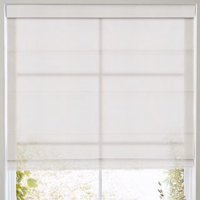 Terrys Eloise Sheer Voile Made to Measure Roman Blind in White