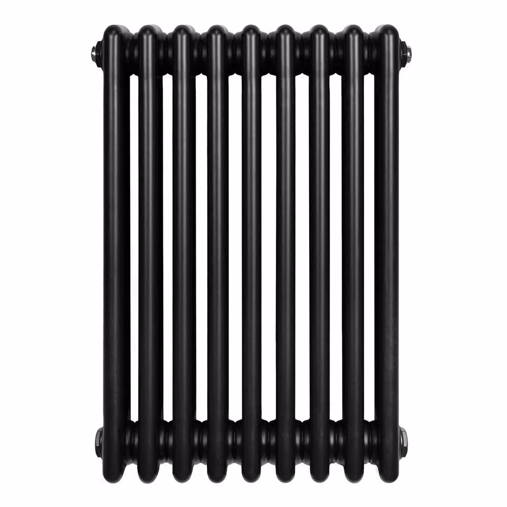 Monstershop Traditional 4 Column Steel Radiator, Black, W: 60.0 cm, H: 42.5 cm – 2