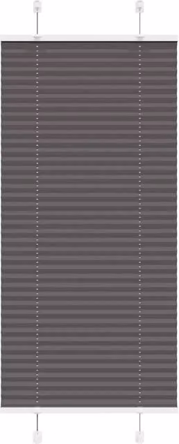 Berkfield Home Single Pleat Black Polyester Semi-Transparent Cord Blind W: 59.4 cm, H: 100 cm