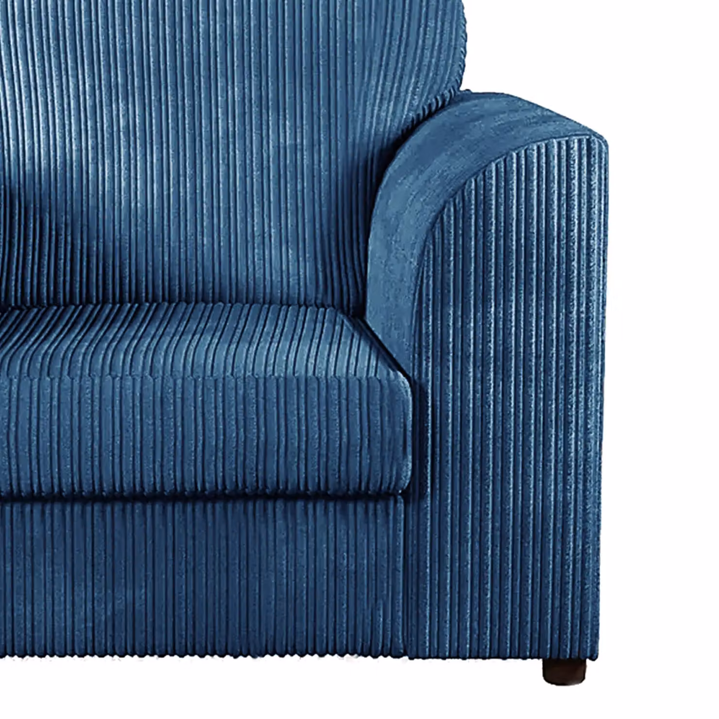 Furnishings For Less UK Luxor Jumbo Cord Fabric Armchair in Mid Blue – 3