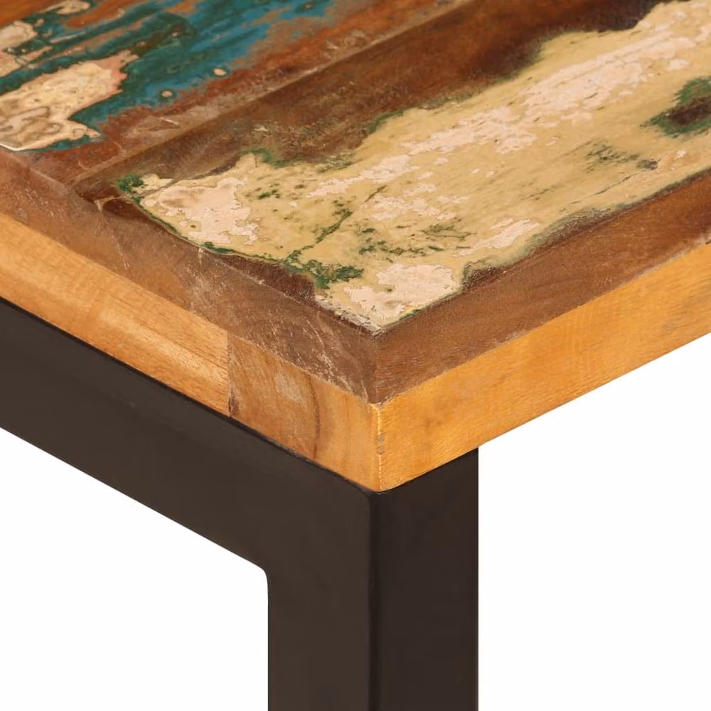 Berkfield Home Industrial Coffee Table in Brown Solid Wood and Metal, W/D/H: 100 x 50 x 35 cm – 3