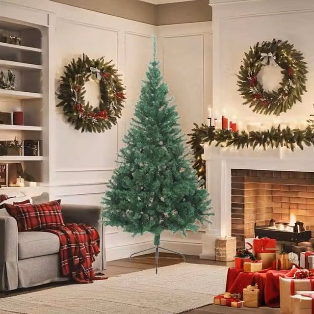 Berkfield Home Artificial Half Christmas Tree in Green with Stand, Height: 180 cm – 1