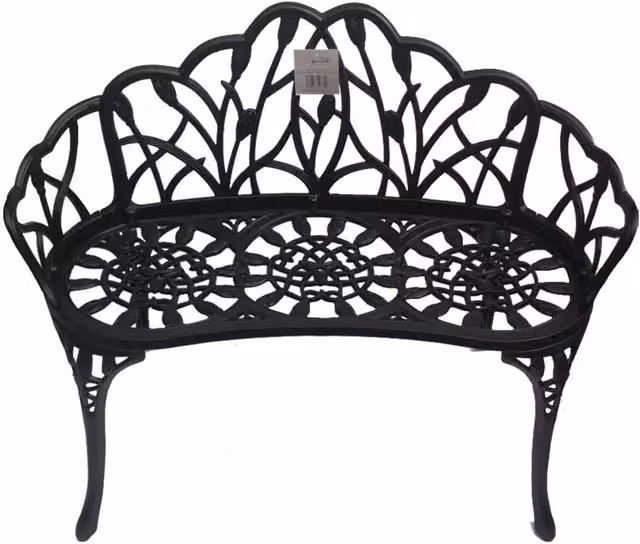 Signature Homes Gardens Hembury Cast Aluminium 3 Seater Bench in Matt Black