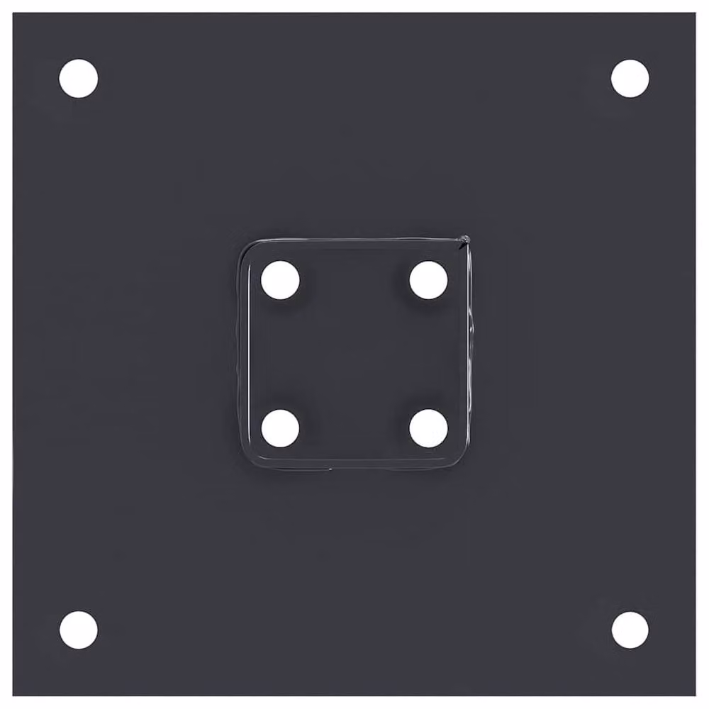 Berkfield Home Square Post Bases, 12 Pack, Anthracite, Powder-coated Steel, 51 x 51 mm – 3