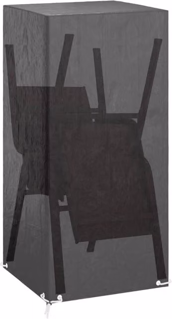 Berkfield Home Water Repellent Armchair Garden Chair Cover with 8 Eyelets, Black, W/D/H: 75 x 70 x 140 cm