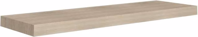 Berkfield Home Floating Wall Shelf in Light Oak, W: 80 cm, D: 23.5 cm, H: 3.8 cm