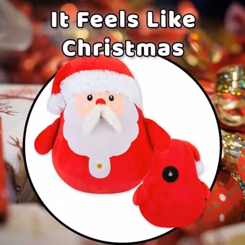 VFM e-Store Red Plush Christmas Santa Wall Decoration, W: 49 cm, H: 41 cm – 5