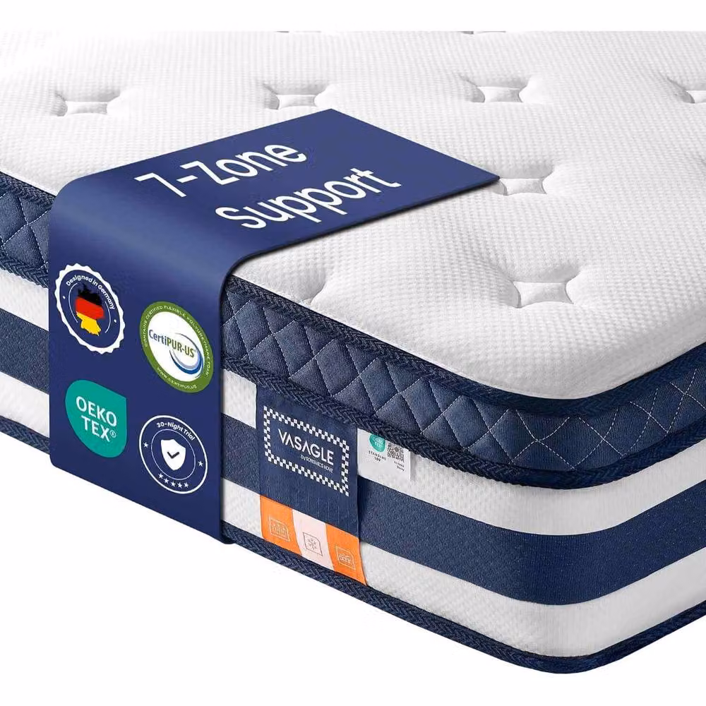 The Bazaarist Blue Hybrid Medium Firm Pocket Spring and Foam Mattress – 2