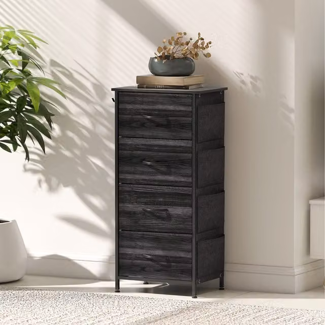 HOMCOM Modern Black Double Dresser