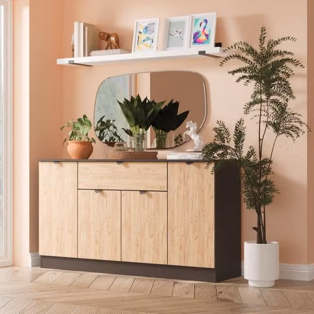 Ready Assembled 2 U Norway Dark Grey 4 Door and 1 Drawer Wide Unit – 1