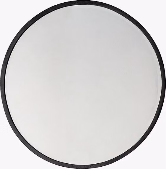 Perch & Parrow Newport Small Round Wall Mirror in Black
