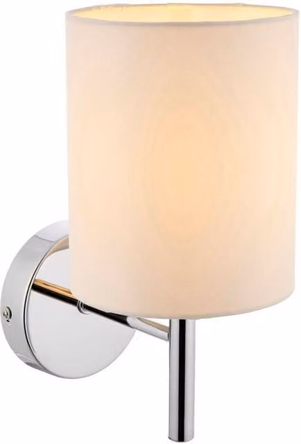 Loops Dimmable LED Wall Light in Chrome and White
